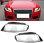 MINPART Headlight Headlamp Lense Clear Lens Cover Replacement for Audi A4 2009-2012 1 Pair Left Right Side headlight lens cover