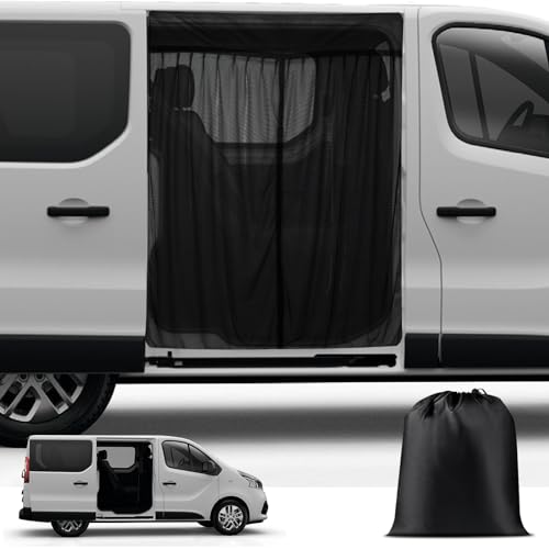 ZWPARTS Magnetic Van Bug Screen for RV and Other Campervans, Design Bug Mesh Customized for Sprinter, Ford Transit Van, Promaster Camper, GMC Savana, Side Door Mosquito Net Center Zipper Closure