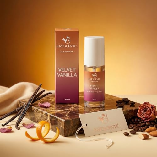Image of Velvet Vanilla | Luxury Car Perfume - Warm Spicy Vanilla | Car Fragrance | Car spray| Car Freshener | Long Lasting Car Perfume | Gas-Free(50ml)