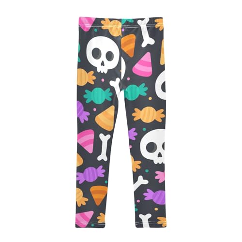 Skull Candy Girls Leggings,Workout Leggings for Girls Toddler Athletic Legging Size for 3-10T2