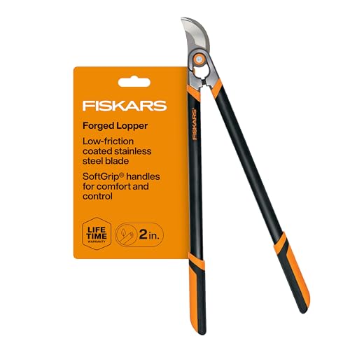 Fiskars 30 Forged Bypass Lopper 2 Cutting Capacity Tree Lopper & Branch Cutter Tool Heavy-Duty Steel Blade with Low-Friction Coating Long Handles for Leverage and Controlled Pruning