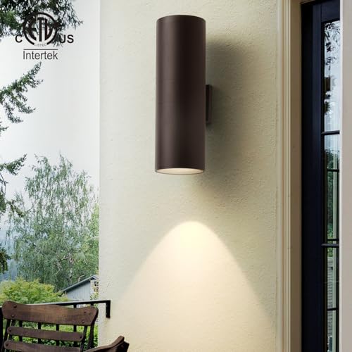 Image of mirrea 18 inch Modern Outdoor Porch Light 2 Lights, Oil Rubbed Bronze, 2 Pack