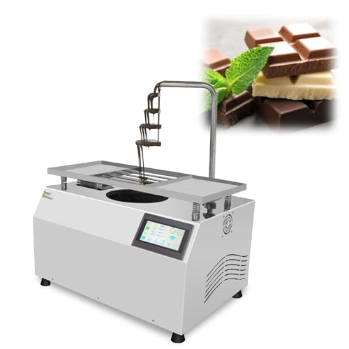 8.6L Commercial Chocolate Tempering and Melting Machine with Vibrating Table and Automatic Dispenser – Stainless Steel Design
