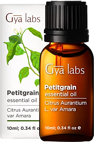 Gya Labs Petitgrain Essential Oil for Moisturized Skin (10ml) - Pure, Therapeutic Grade Petitgrain Oil - Perfect for Aromatherapy, Sharper Focus & Healthier Skin - Use on Skin