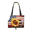 Sunflower And American Flag