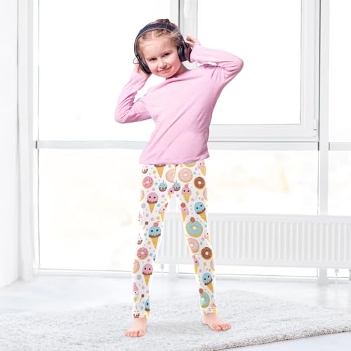 Ice Cream Donut Toddler Girl Pants, Leggings for Kids in Toddler Girl Clothes 4T Girls Athletic Leggings4