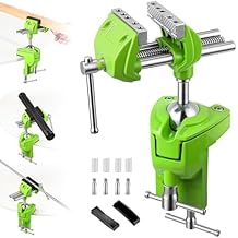 Bench Vise, 360 Swiveling Articulating Vise with Post Universal, Woodworking Vise, 360 Heavy Duty Cast Steel, Table Clamp Vise for Workbench DIY Projects, Handcraft Creations