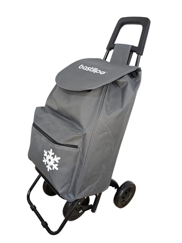 Bastilipo - Bastilipo - Alex Gris Marengo - Carro de la Compra 4 Ruedas Plegable con Capacidad de 37 litros