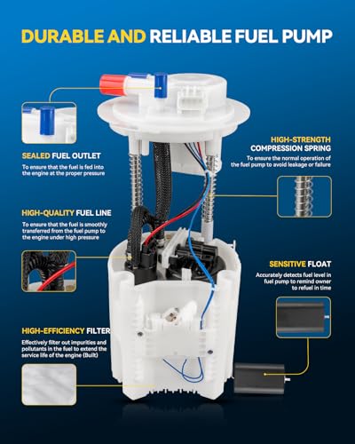 Image of PHILTOP Fuel Pump Electric FG1560 Assembly Fit for 200 2015-2016 / Cherokee 2014-2016 2.4L /Dart 2013-2016 2.4L 2.0L, E7280M P77057M