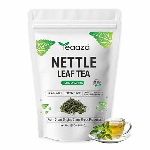 Image of Teaaza Organic Nettle Leaf Tea | Nettle Tea Leaves, 250 Grams, 200+ Cups | Sourced from Himalayas | For Kidney Detox, Raising Hemoglobin & Joint Health, Budget Pack
