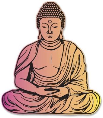 Sitting Buddha - Vinyl Sticker Waterproof Decal