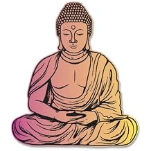 Sitting Buddha - Vinyl Sticker Waterproof Decal