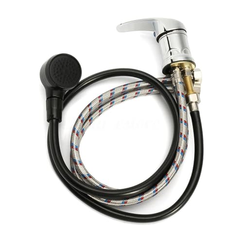 Water Faucet Set Zinc Alloy Shampoo Bowl Faucet with Hose Durable for Home & Salon Spa Sink Hot Cold Mixer Sprayer Hose Replacement Part Set