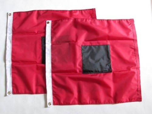 Set of -2-18"x18" Inch Hurricane Warning Flags Reinforced Completely Sewn Made in USA