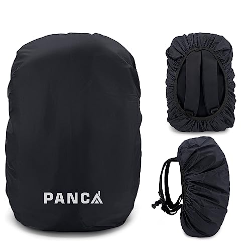 PANCA Bag Cover Polyester Fabric Rain-Guard Rain & Dust Cover Waterproof for Laptops Casual Backpack with Pouch, Black