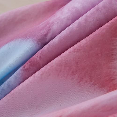Image of Bedding Fitted Sheet with Deep Pocket,3D Pattern Sweet Heart Printed Fabric Bed Sheets (Pink Heart, Full)