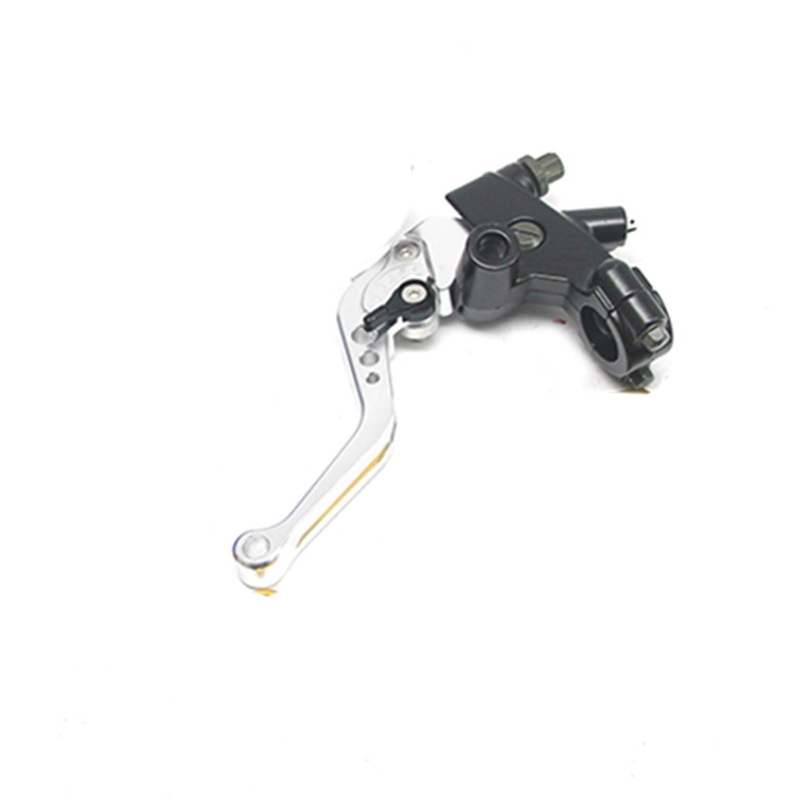 Iukmr Silver Left Motorcycle Clutch Brake Lever 7/8" 22Mm Motorcycle Brake Universal Cnc Clutch Levers Master Cylinder Reservoir Set(Silver Left)