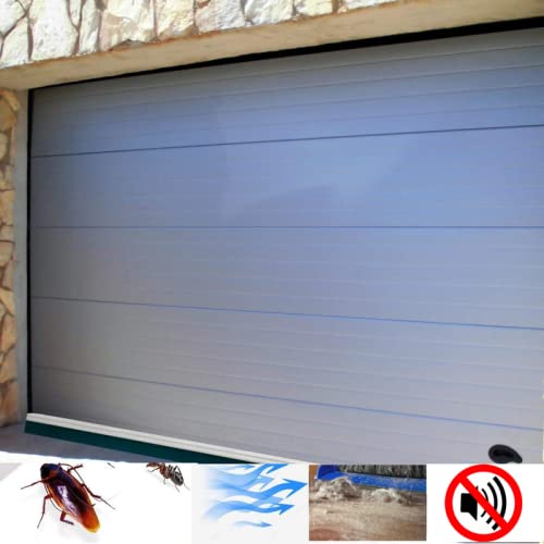 Burlete para Puerta de Garaje 305cm. Perfil de Aluminio Color Plata. Labio de Arrastre de 45mm de Caucho para Superficies Lisas. Muy Maleable. Resistente al Desgaste. Fijación Mediante Tornillos.