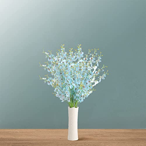Sojiruspa Artificial Orchids Silk Flowers Long Stems Fake Flowers Faux Dancing Lady Orchids 39" 10 Pcs For Home Party Wedding Hotel Festive Decoration Restaurant Table Decor (Blue)… #TOP3