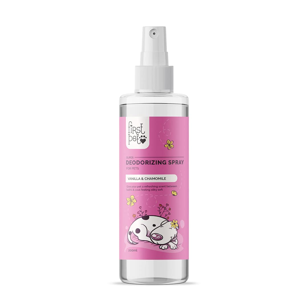 First Pet Super Deodorizing Spray for Dogs & Cats | Vanilla & Chamomile Flavoured Pet Scent for Fresh Coat (200Ml, Pack of 1) | dog spray | dog pee spray | dog poop spray 🐶🐱 (B09MT75SQS) Amazon Price History, Amazon Price Tracker