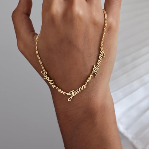 Collier prénom personnalisé et perle d'espacement en argent - 2