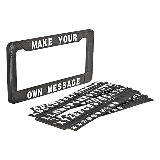 Bell Automotive 22-1-46452-9 Universal Make your Message Personalized License Plate Frame, Black