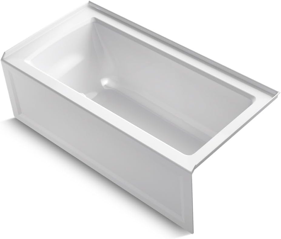 Kohler 1946-RA-0 Archerยฎ 60" x 30" alcove bath right drain, White