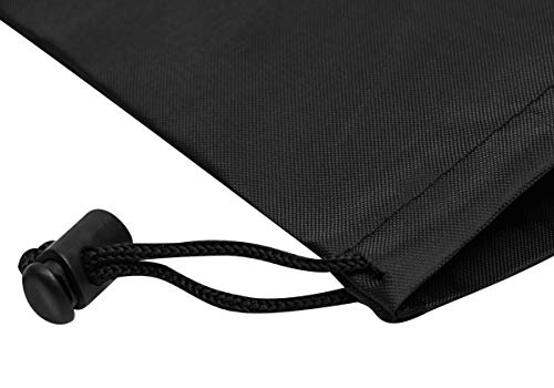 Drawstring Bag - Nylon Cinch and Ditty Stuff Pouch with Toggle (7 x 9-12 pack, Black)2