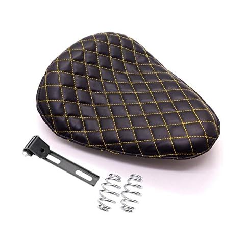 Anzene Motorcycle Diamond Style Solo Driver Seat w/Spring ForChopper Bobber Custom Sportster Dyna XL 883 1200 72 48 Cover