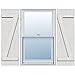 Ekena Millwork FBJ06Z21X049RUF Rustic Four Joined n-Batten Faux Wood Shutters w/Z-Board (Per Pair), 21 1/2"W x 49"H, Primed, 2 Count