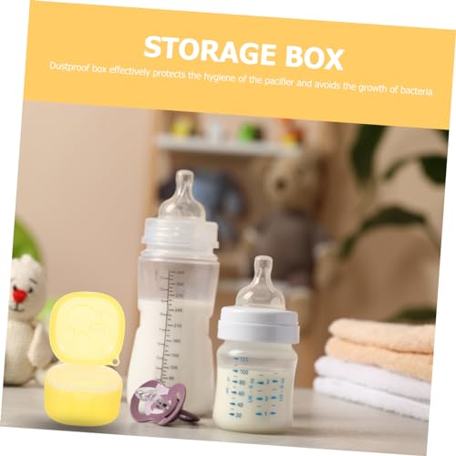 SHOWERORO 2 Unidades Caixa de chupeta à prova de poeira recipiente chupetas estojo porta chupeta par