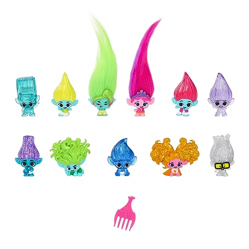 DREAMWORKS TROLLS Band Together Mineez 11pc Brozone + Friends Performance Pack - 11 Mineez 1.5 Inch Collectible Figures and 1 Accessory