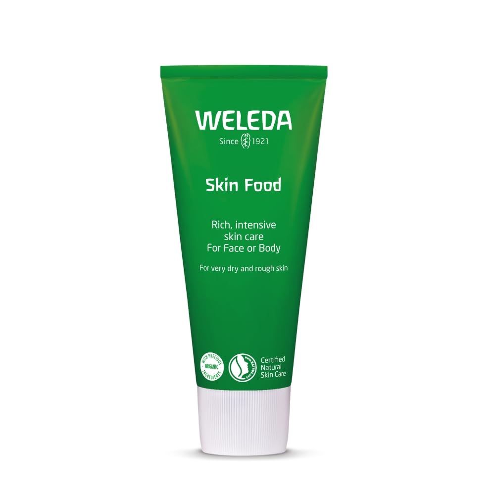 Weleda Skin Food, Dry Skin Moisturiser, Moisturising Cream & Primer, Face & Body, For Men & Women, Multiple Uses, 100% Certified Natural, Organic, 75mlNatrue