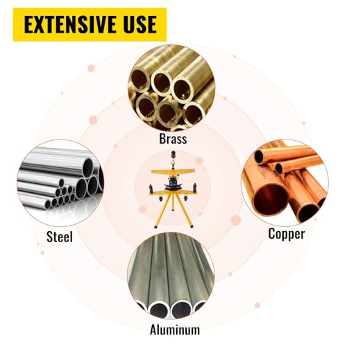 Curvatubi idraulico con capacità di 10 tonnellate e kit di 6 matrici per una piegatura efficiente del tubo