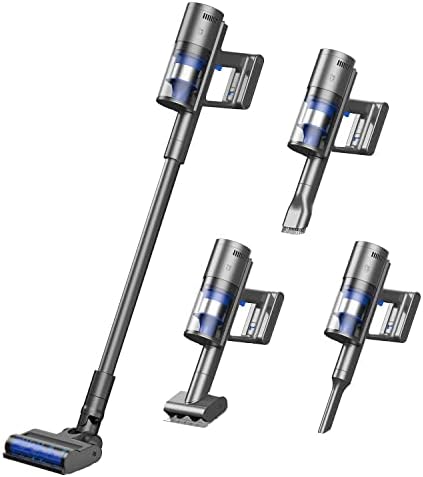 Cordless Vacuum Cleaner 450W Stick Vacuum Cleaner with 33000pa Powerful Suction,60mins Runtime,Lightweight Handheld Vacuum with LED Display,5-Stage Filter,Hardwood Floor,Short Pile Carpet,Pet Hair