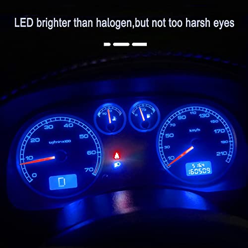 WeiXuan 10pcs Dash Lights PC74 T5 LED Blanco miniatura 6