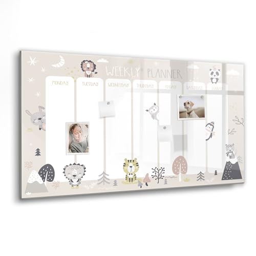 Tableau design en verre magnétique en verre trempé premium durable