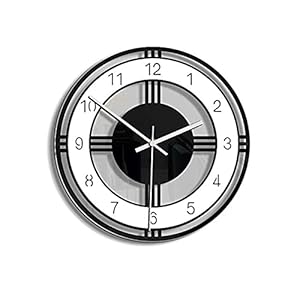 AVEKI Silent Wall Clock, 11 inch Non Ticking Acrylic Irregular Round Wall Clock with Battery Operated and No Glass Cover for Living Room/Bedroom/Kitchen/Office Decoration (Style B)
