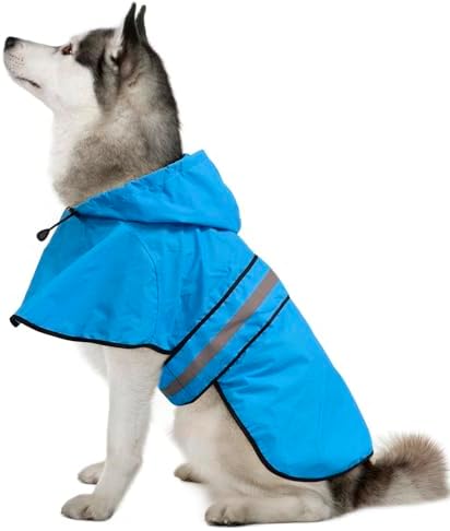 Weesiber Dog Raincoat, Adjustable Waterproof Dog Rain Jacket Ponc...