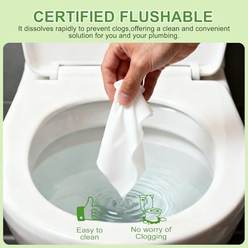 Image of twoworld 50 Feminine Wipes Flushable Travel Individually Wrapped