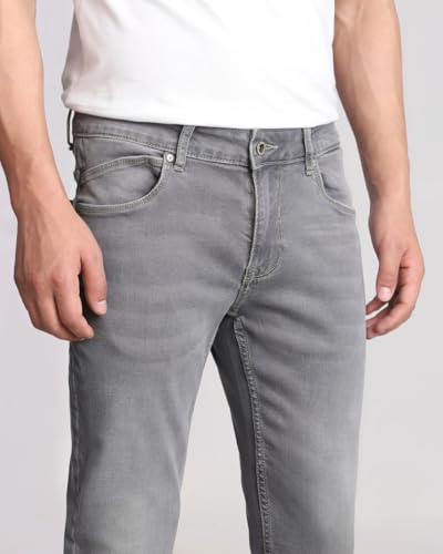 Image of MUFTI Grey Super Slim Fit Jeans