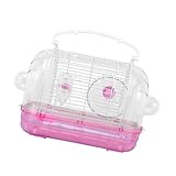 【Conception portable】: Cette cage de transport à petit animal dispose d'un design léger et portable avec une poignée pratique, ce qui facilite le transport de votre hamster ou de votre ours doré partout où vous