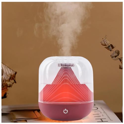 Cilíndrica Humificador de Humedad, 700ml Humidificador Bebes, USB Recargable Humidificador Silencioso para Bebés y Plantas, Hogar,Red