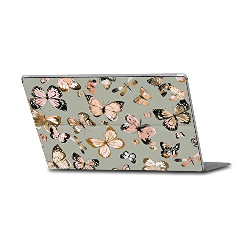 Skin de protection Surface Pro 4/5/6 Ninola Papillons Or Vert finition vinyle premium