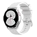 Produktbild BoLuo 20mm Uhrenarmbänder für Huawei Watch GT3 42mm /Watch GT2 42mm, Silikon Ersatzband Uhrenarmband Armbänder für Coros Pace 2 /Coros Apex 42mm /Ticwatch E3 / Polar Ignite/Polar Unite (Weiß)