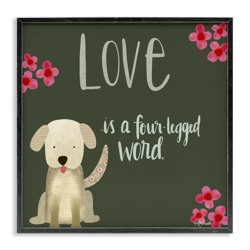 Animal Lover Humor for Dog Fans, 17 x 17 Inch Framed Giclée Print