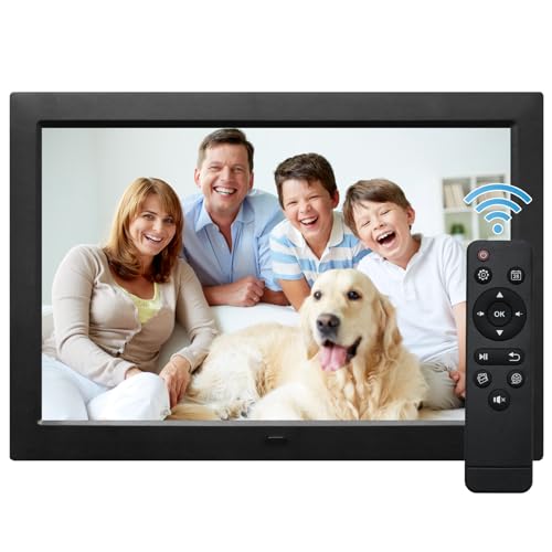 Digitaler Bilderrahmen 10 Zoll Eektronischer Bilderrahmen 1280x800 IPS HD Screen, Foto/Musik/Video Player Digitaler Fotorahmen Support USB oder SD Card (Non WLAN)