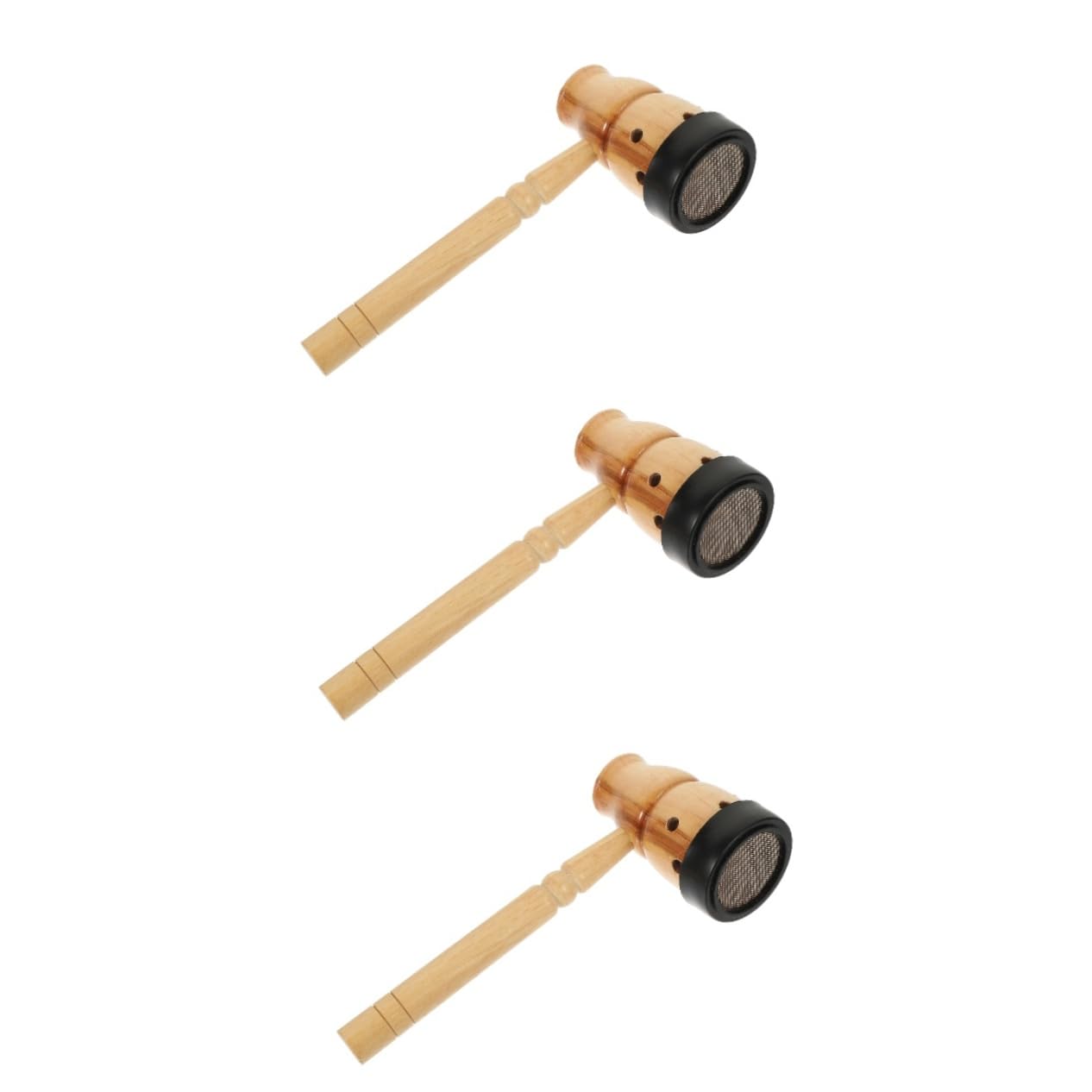 Gogogmee 3pcs Box Moxibustion Box Moxibustion Stick Burner Adjustable Moxa Burner Moxibustion Burner Moxibustion Tank Moxa Stick Burner Body Moxibustion Pot Light Brown Aluminum Alloy