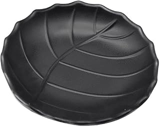 Leaf Jewelry Dish Trinket Tray Decorative Jewelry Display Plate Desk Jewelry Storage Organizer for Bracelets Rings Earrings for entrywayTable decorative housewarming gift Ceramic Trinket Tray Black