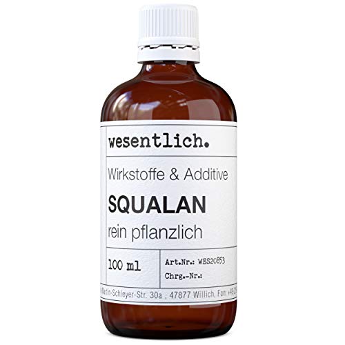 wesentlich. Squalan Öl 100ml | pure Pflege für Gesicht und Körper | effektiver Wirkstoff in Creme Serum oder Cleanser